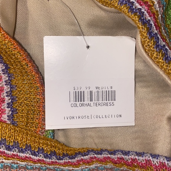 New Striped Halter Mini Dress - Picture 4 of 4